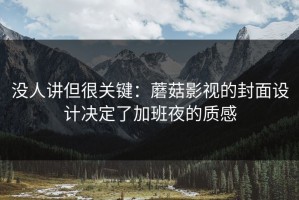 没人讲但很关键：蘑菇影视的封面设计决定了加班夜的质感